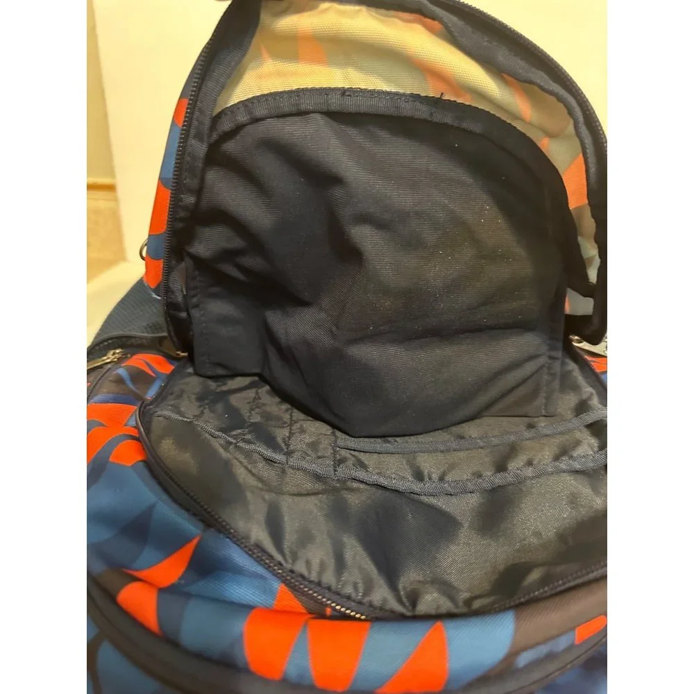 Under Armour Backpack Geo Black Blue Orange Ipad/Laptop Sleeve READ